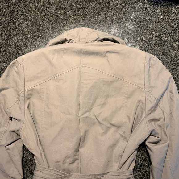 Tahari light Grey trench coat Size M - Picture 4 of 4